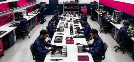 Laptop repair workshop at Simplus Technology